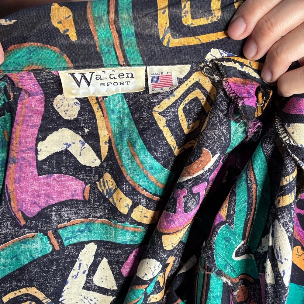 Vintage 80s Geometric Jumpsuit - Picture 3 of 4